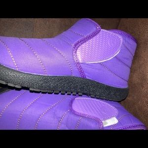 Purple snow booties